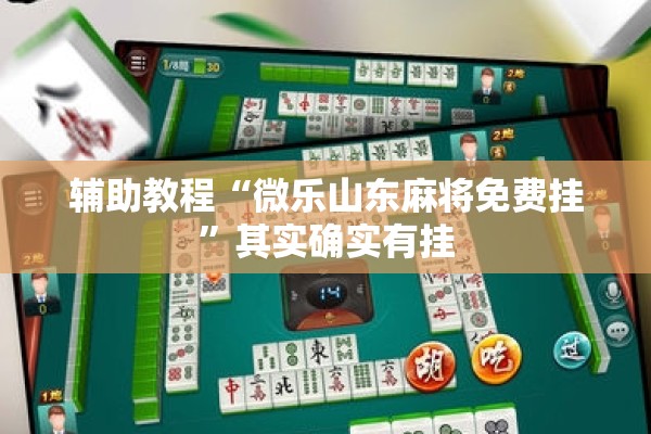 辅助教程“微乐山东麻将免费挂”其实确实有挂
