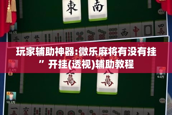 玩家辅助神器:微乐麻将有没有挂”开挂(透视)辅助教程
