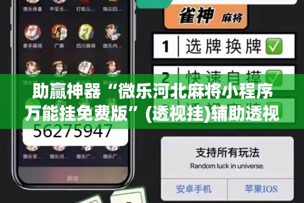 助赢神器“微乐河北麻将小程序万能挂免费版”(透视挂)辅助透视教程