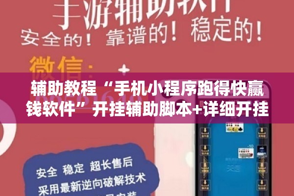 辅助教程“手机小程序跑得快赢钱软件”开挂辅助脚本+详细开挂安装教程