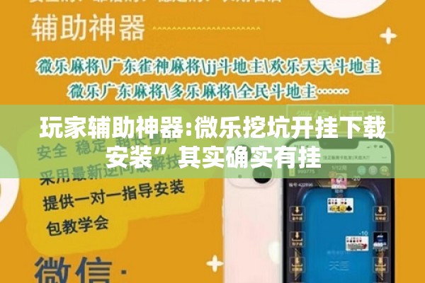 玩家辅助神器:微乐挖坑开挂下载安装	”其实确实有挂