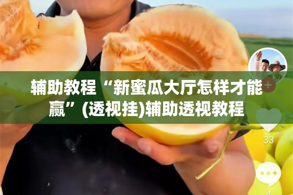 辅助教程“新蜜瓜大厅怎样才能赢”(透视挂)辅助透视教程