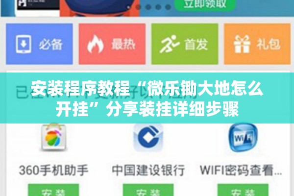 安装程序教程“微乐锄大地怎么开挂”分享装挂详细步骤