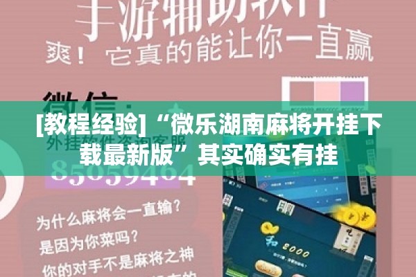 [教程经验]“微乐湖南麻将开挂下载最新版	”其实确实有挂