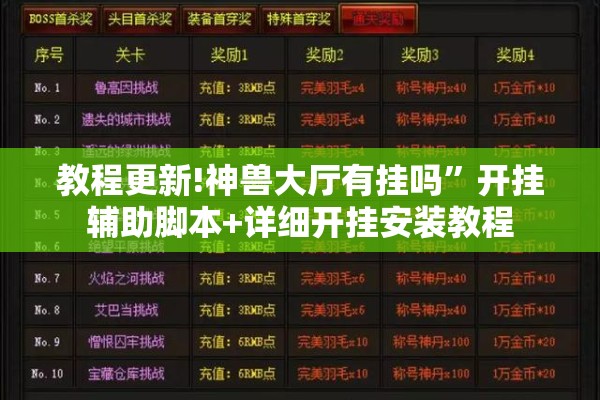 教程更新!神兽大厅有挂吗	”开挂辅助脚本+详细开挂安装教程