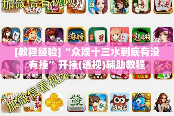 [教程经验]“众娱十三水到底有没有挂”开挂(透视)辅助教程
