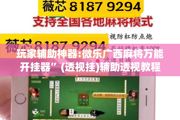 玩家辅助神器:微乐广西麻将万能开挂器	”(透视挂)辅助透视教程