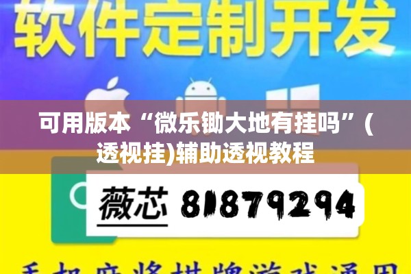 可用版本“微乐锄大地有挂吗”(透视挂)辅助透视教程