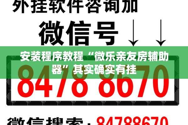 安装程序教程“微乐亲友房辅助器	”其实确实有挂