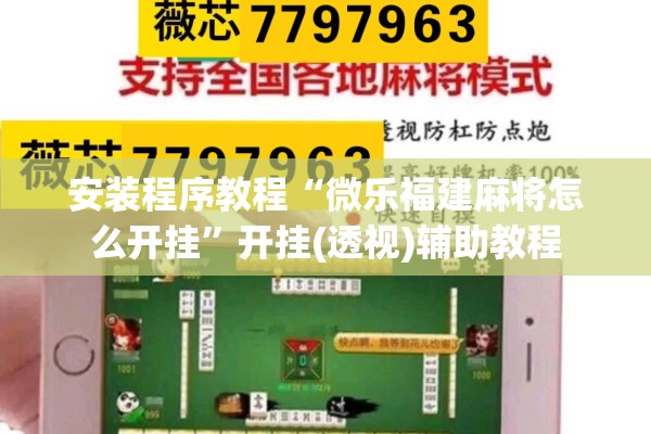 安装程序教程“微乐福建麻将怎么开挂”开挂(透视)辅助教程
