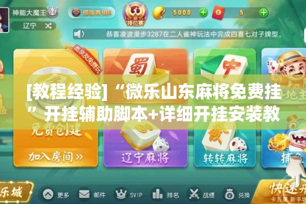 [教程经验]“微乐山东麻将免费挂”开挂辅助脚本+详细开挂安装教程