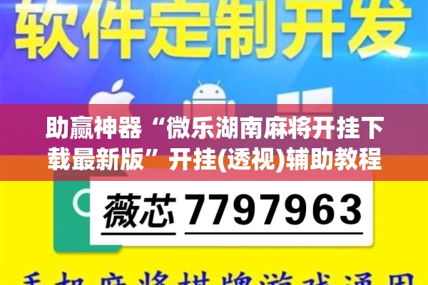 助赢神器“微乐湖南麻将开挂下载最新版”开挂(透视)辅助教程