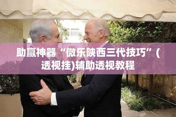 助赢神器“微乐陕西三代技巧”(透视挂)辅助透视教程