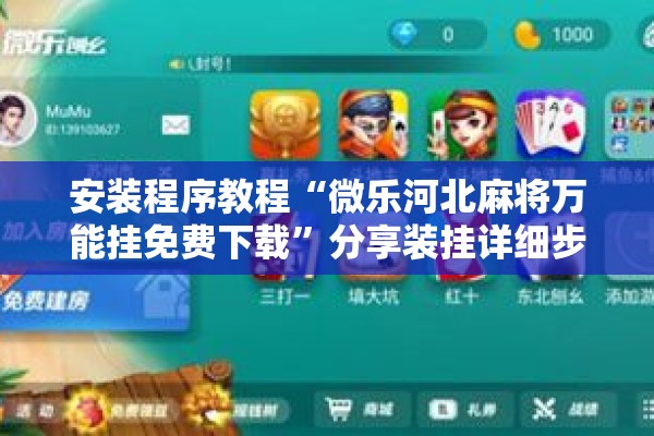 安装程序教程“微乐河北麻将万能挂免费下载”分享装挂详细步骤