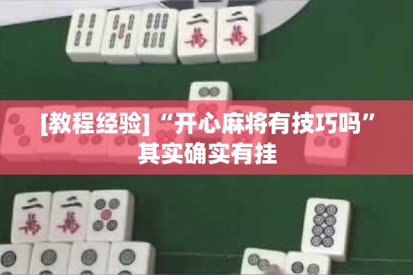[教程经验]“开心麻将有技巧吗”其实确实有挂