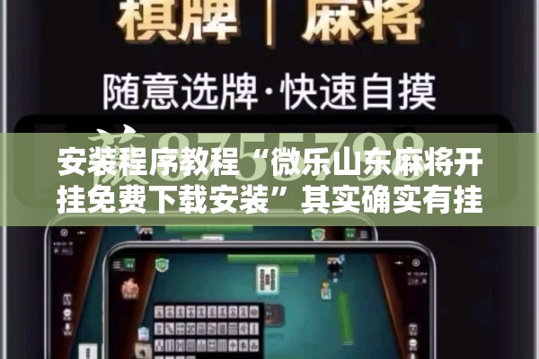 安装程序教程“微乐山东麻将开挂免费下载安装”其实确实有挂