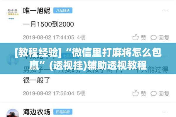 [教程经验]“微信里打麻将怎么包赢”(透视挂)辅助透视教程