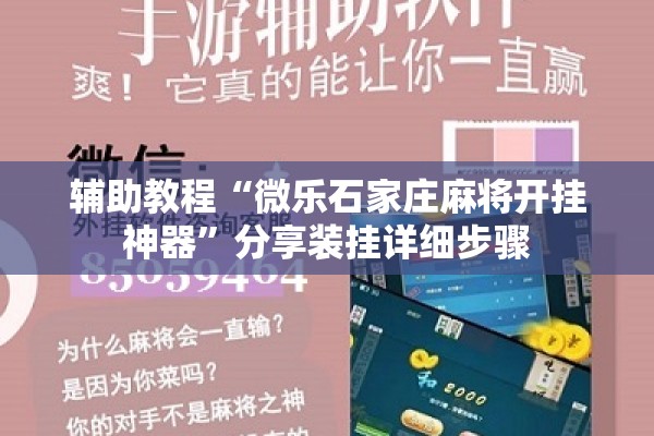 辅助教程“微乐石家庄麻将开挂神器”分享装挂详细步骤