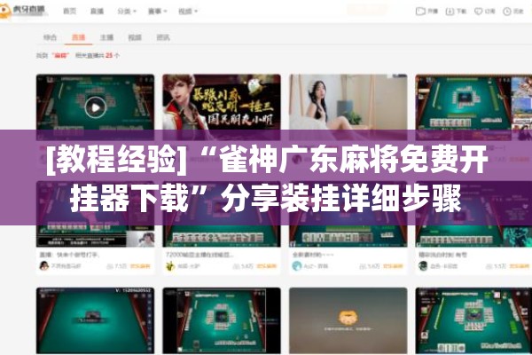 [教程经验]“雀神广东麻将免费开挂器下载	”分享装挂详细步骤