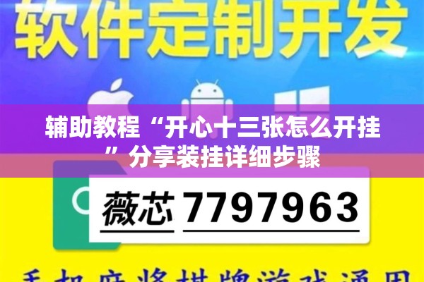 辅助教程“开心十三张怎么开挂	”分享装挂详细步骤