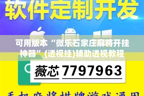 可用版本“微乐石家庄麻将开挂神器”(透视挂)辅助透视教程