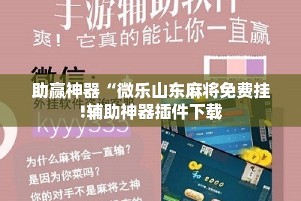 助赢神器“微乐山东麻将免费挂!辅助神器插件下载 助赢神器“微乐山东麻将免费挂!辅助神器插件下载