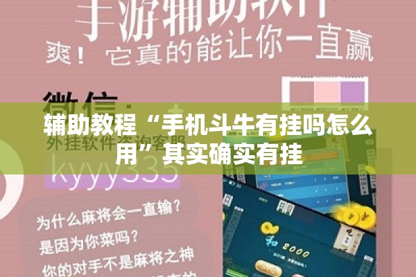 辅助教程“手机斗牛有挂吗怎么用”其实确实有挂