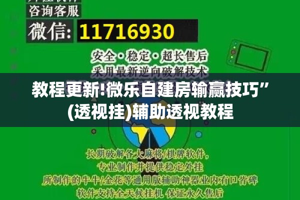 教程更新!微乐自建房输赢技巧	”(透视挂)辅助透视教程