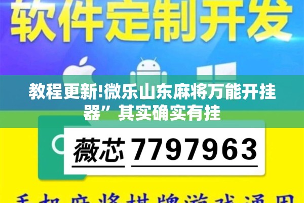 教程更新!微乐山东麻将万能开挂器	”其实确实有挂