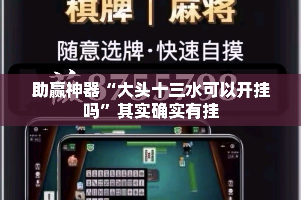 助赢神器“大头十三水可以开挂吗”其实确实有挂