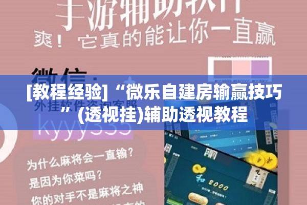 [教程经验]“微乐自建房输赢技巧”(透视挂)辅助透视教程