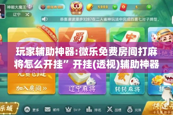 玩家辅助神器:微乐免费房间打麻将怎么开挂	”开挂(透视)辅助神器