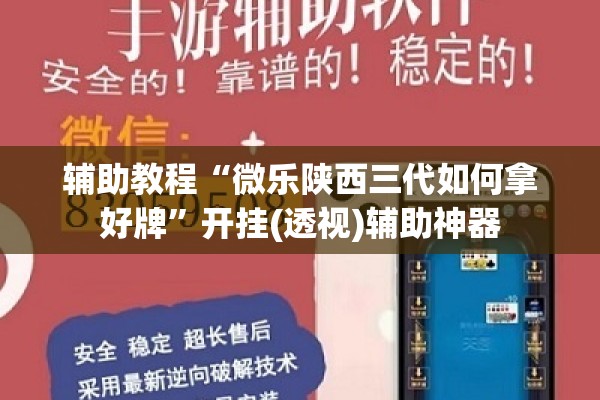 辅助教程“微乐陕西三代如何拿好牌	”开挂(透视)辅助神器