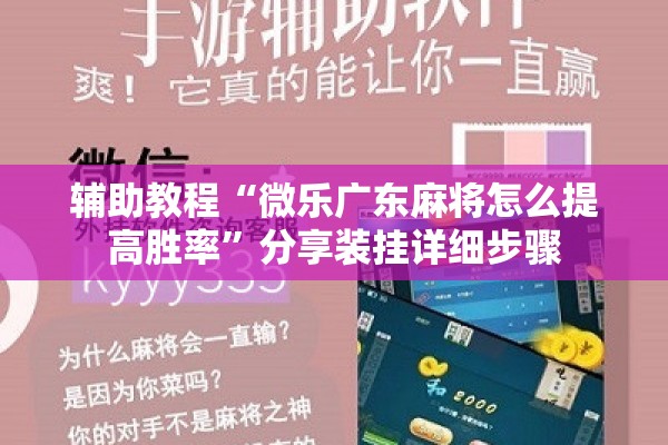 辅助教程“微乐广东麻将怎么提高胜率	”分享装挂详细步骤