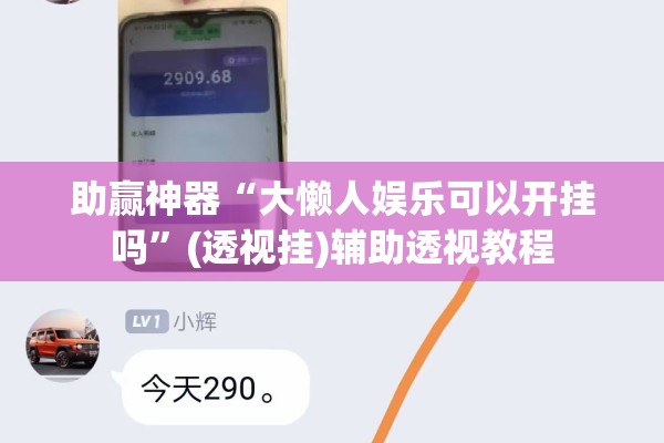 助赢神器“大懒人娱乐可以开挂吗”(透视挂)辅助透视教程