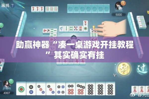 助赢神器“凑一桌游戏开挂教程”其实确实有挂
