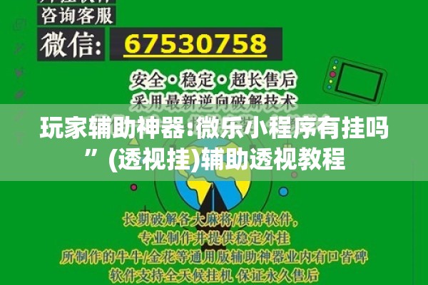 玩家辅助神器:微乐小程序有挂吗	”(透视挂)辅助透视教程