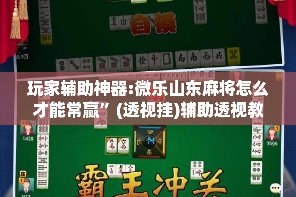 玩家辅助神器:微乐山东麻将怎么才能常赢”(透视挂)辅助透视教程