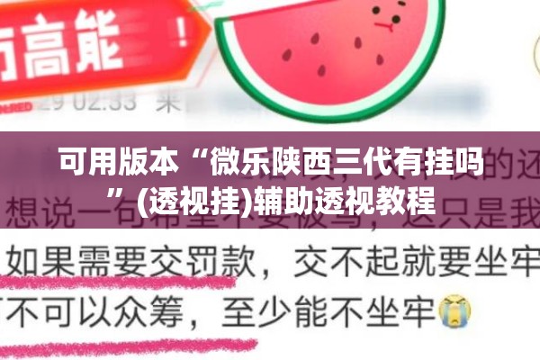 可用版本“微乐陕西三代有挂吗”(透视挂)辅助透视教程