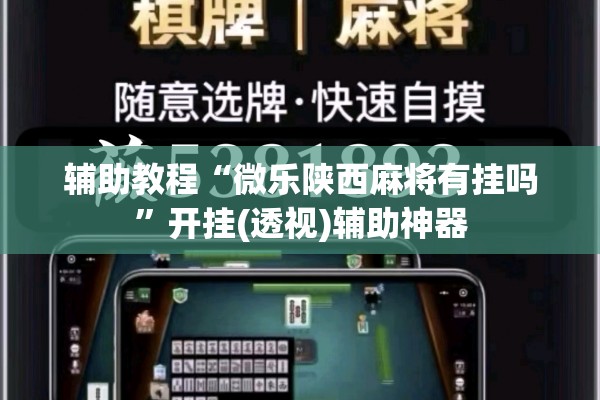 辅助教程“微乐陕西麻将有挂吗”开挂(透视)辅助神器