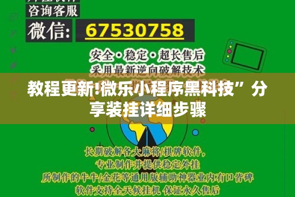 教程更新!微乐小程序黑科技”分享装挂详细步骤