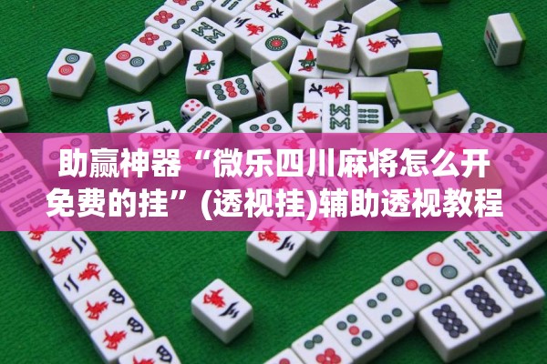 助赢神器“微乐四川麻将怎么开免费的挂”(透视挂)辅助透视教程