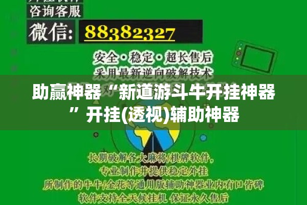 助赢神器“新道游斗牛开挂神器”开挂(透视)辅助神器