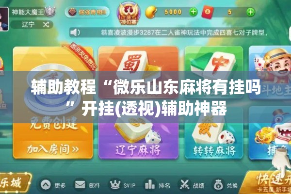 辅助教程“微乐山东麻将有挂吗	”开挂(透视)辅助神器