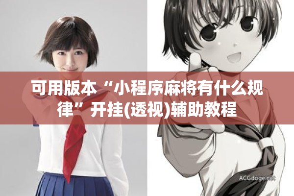 可用版本“小程序麻将有什么规律”开挂(透视)辅助教程