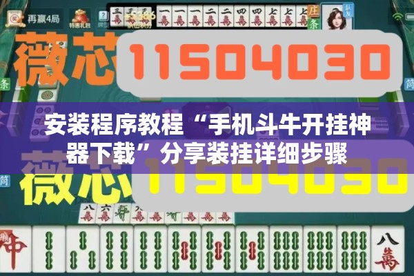 安装程序教程“手机斗牛开挂神器下载	”分享装挂详细步骤