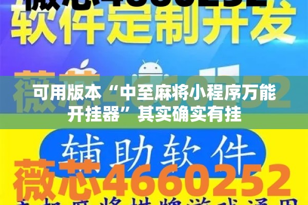 可用版本“中至麻将小程序万能开挂器	”其实确实有挂
