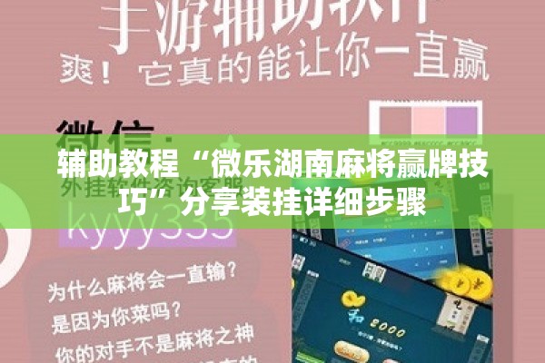辅助教程“微乐湖南麻将赢牌技巧	”分享装挂详细步骤