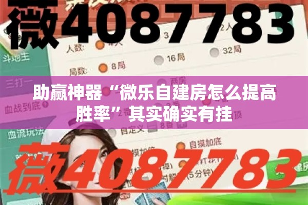 助赢神器“微乐自建房怎么提高胜率”其实确实有挂