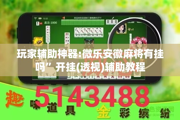 玩家辅助神器:微乐安徽麻将有挂吗”开挂(透视)辅助教程